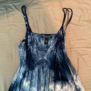 Beautiful blue tie dye Lucky Brand floor length dress